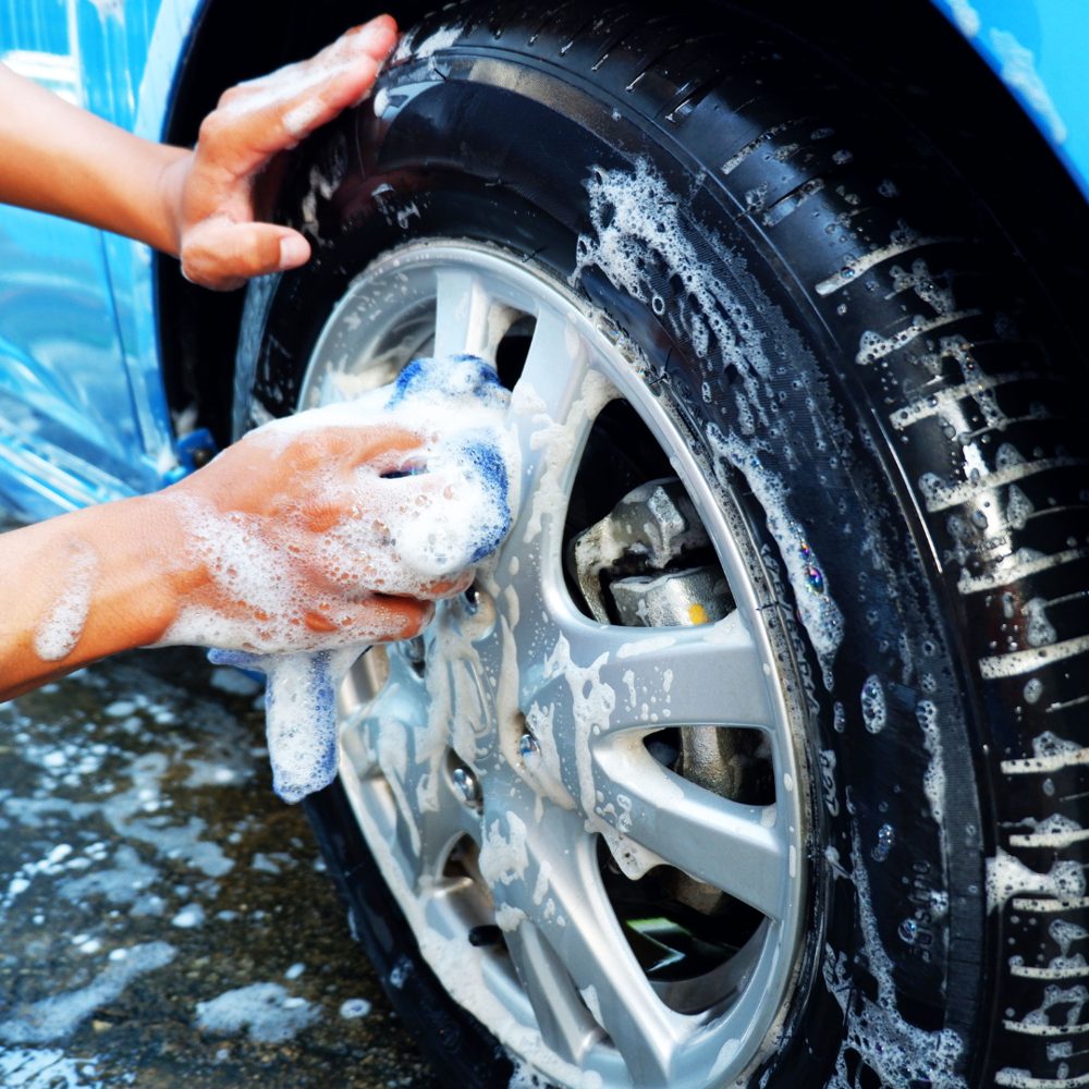 Waterless rim cleaning